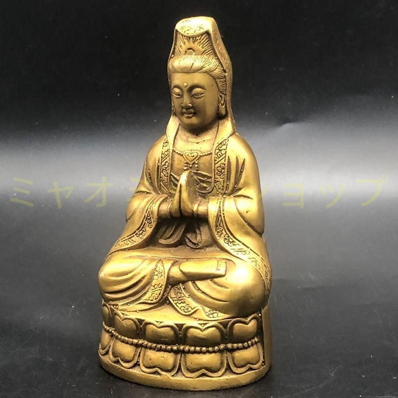 仏教美術 仏像 観音菩薩様 小仏像 銅製 銅器 - メルカリ
