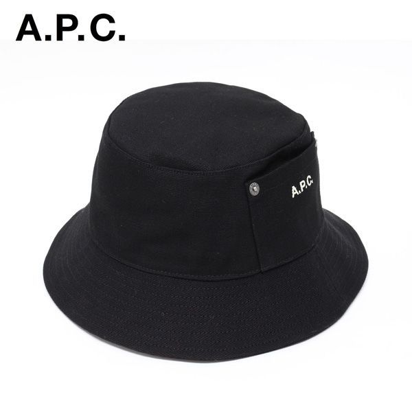 24春夏モデル アーペーセー A.P.C.  ユニセックス THAIS バケットハット【LZZ BLACK】 M24125 COGYX LZZ  BLACK/【2024SS】goods