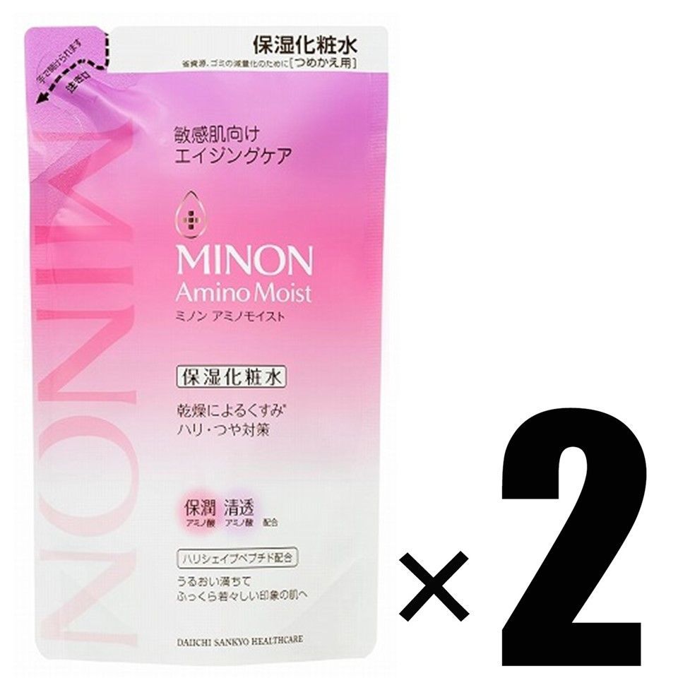 2個 MINON ミノン アミノモイスト エイジングケア ローション つめかえ用 化粧水 130mL×2 リニューアル 追跡可能メール便にて発送 -  メルカリ