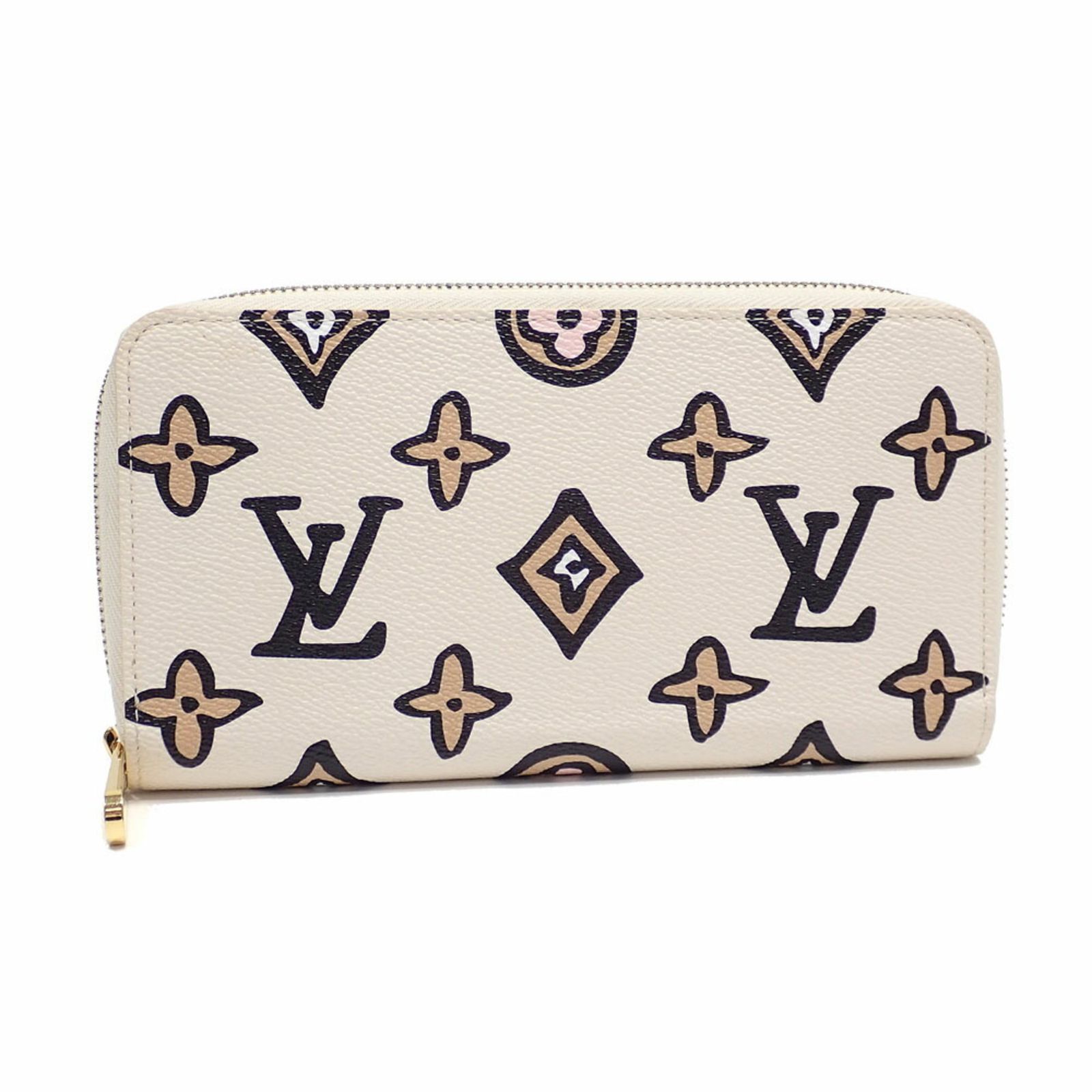 ルイ ヴィトン Louis Vuitton ルイ ヴィトン ラウンド長財布 ジッピー ウォレット レディース M80676 2021年 ワイルド アット ハート カプセルコレクション クレーム レオパード ヒョウ柄