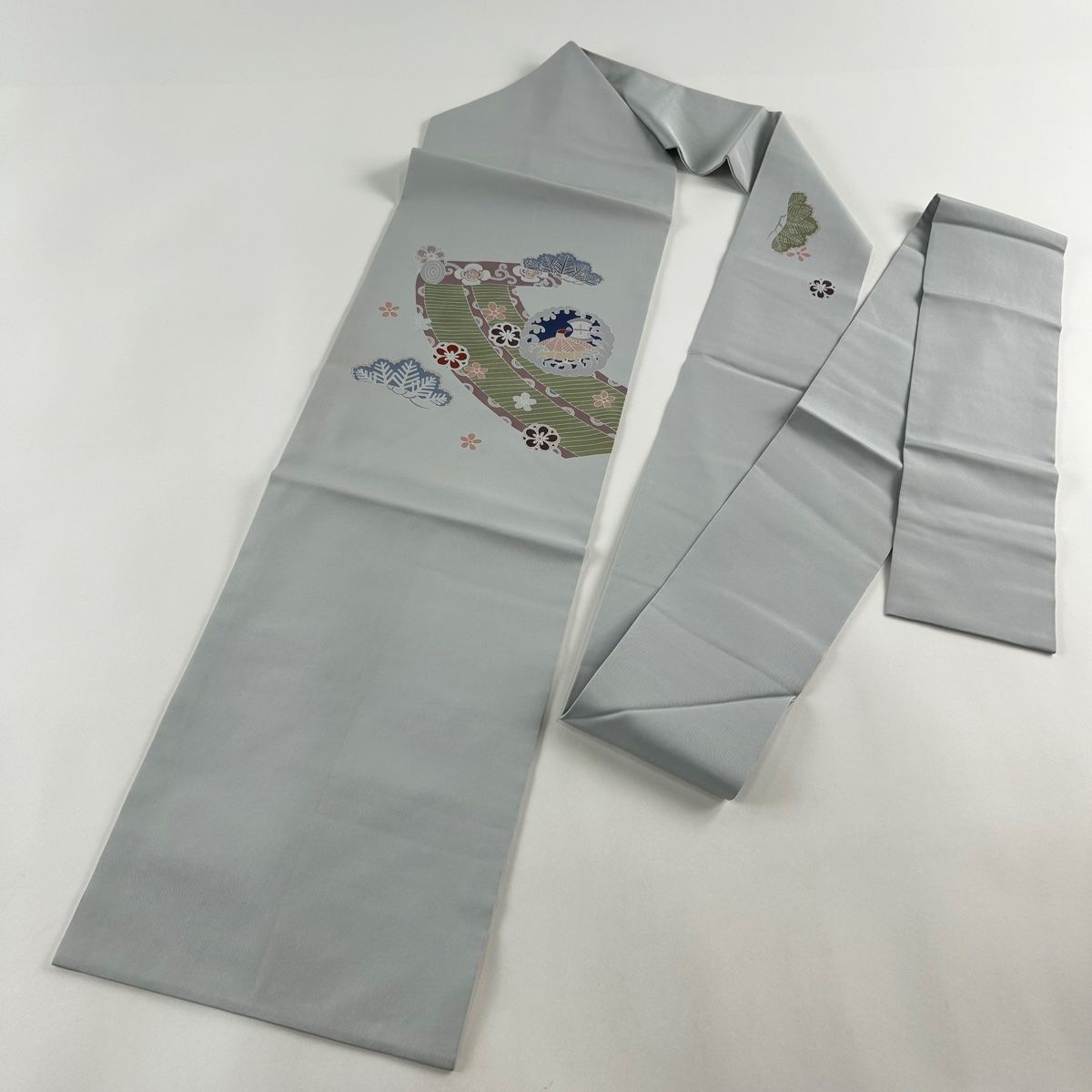 青灰色 正絹