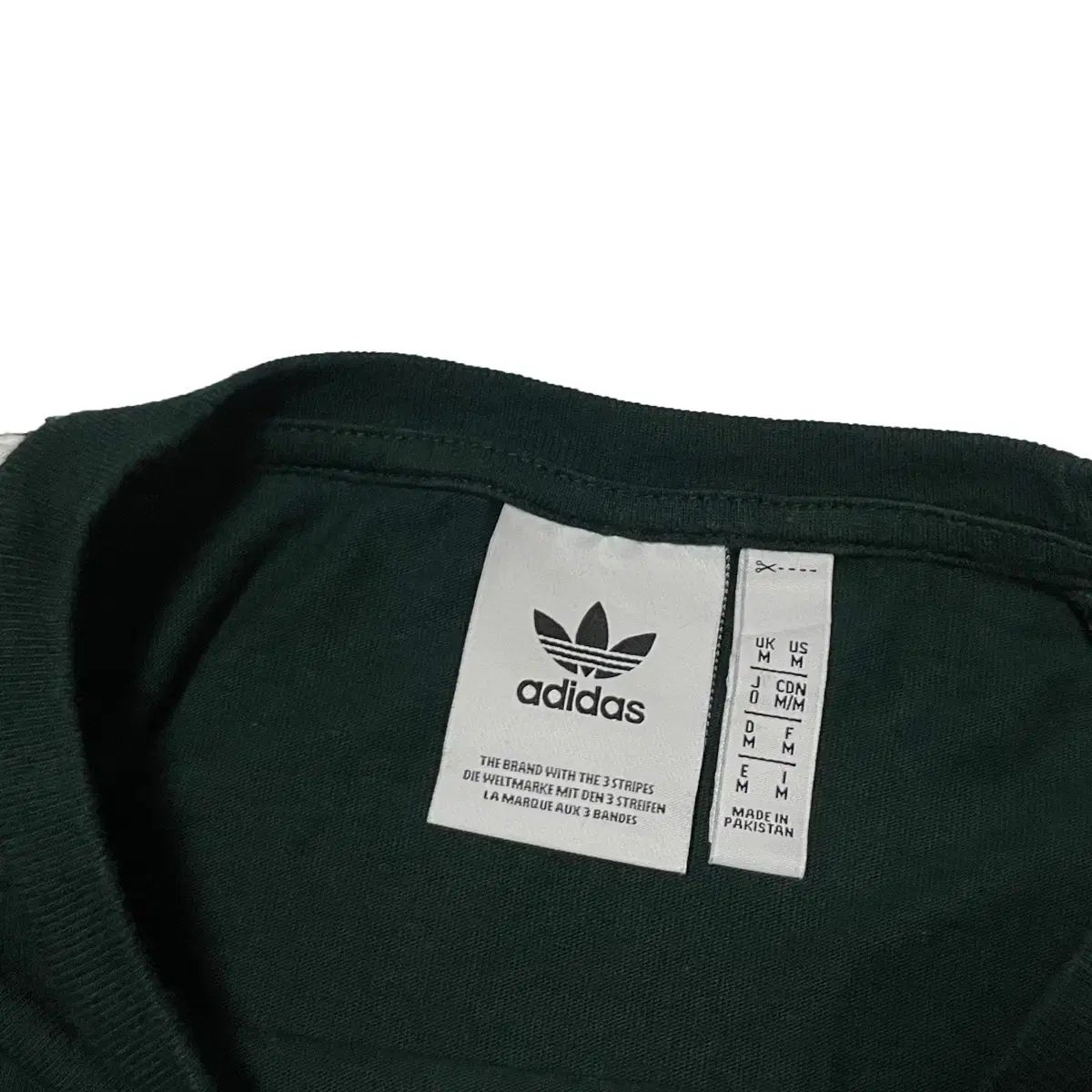 adidas(アディダス) 緑 3本線 長袖 ロングスリーブ Tシャツ