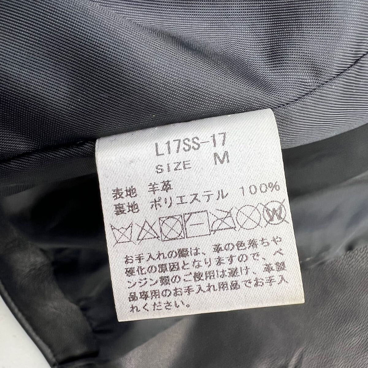 LIDNM ☆ リドム 羊革 ラムレザー シングル ライダースジャケット