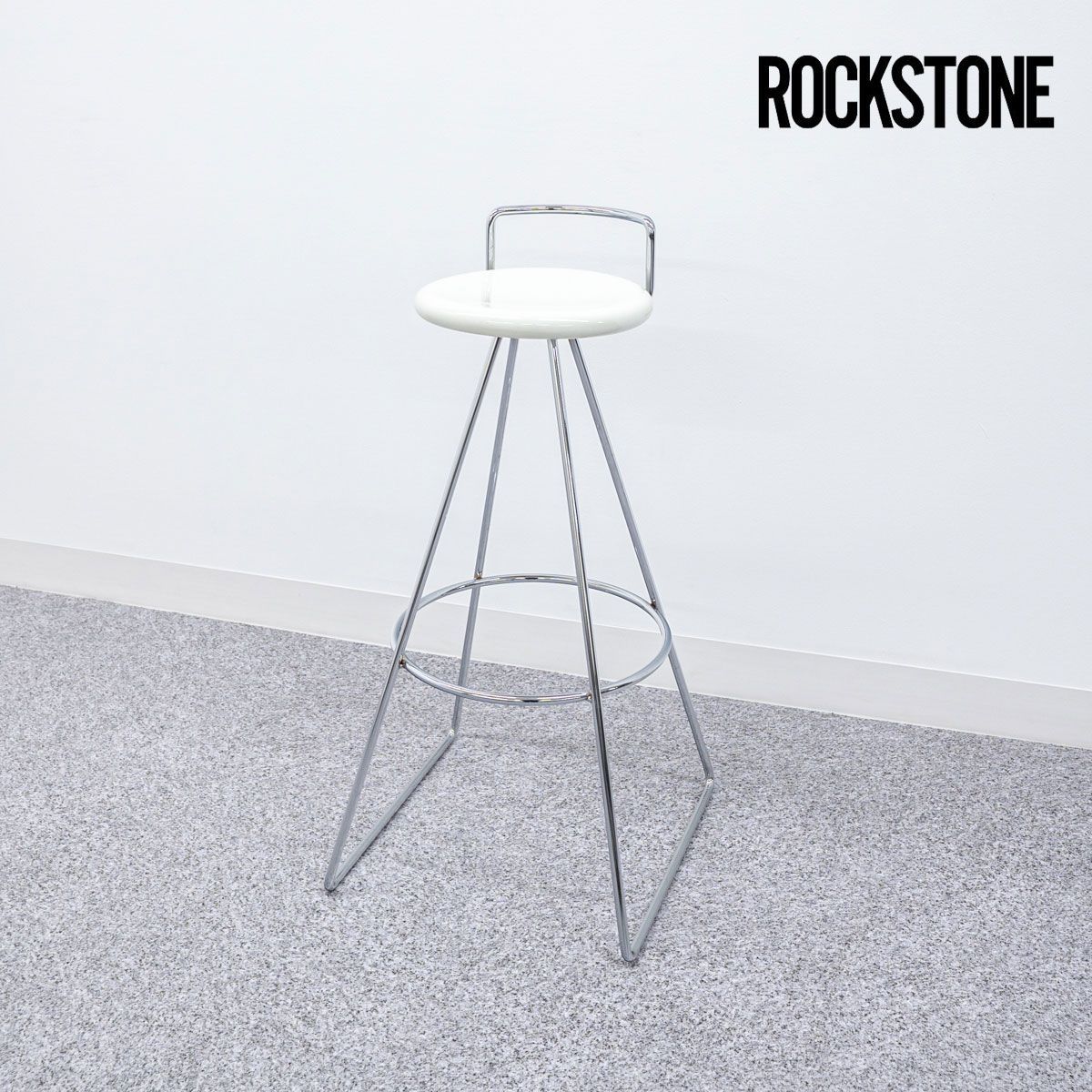 ROCKSTONE ロックストーン PM301 KARAS HIGH STOOL カラスハイスツール カウンター チェア スツール スチールレッグ ホワイト 定価5万