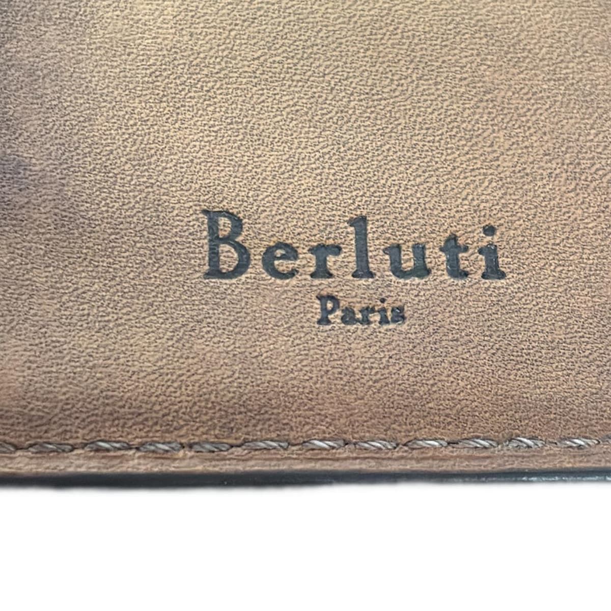 berluti(ベルルッティ) 札入れ カリグラフィ ダークブラウン レザー  