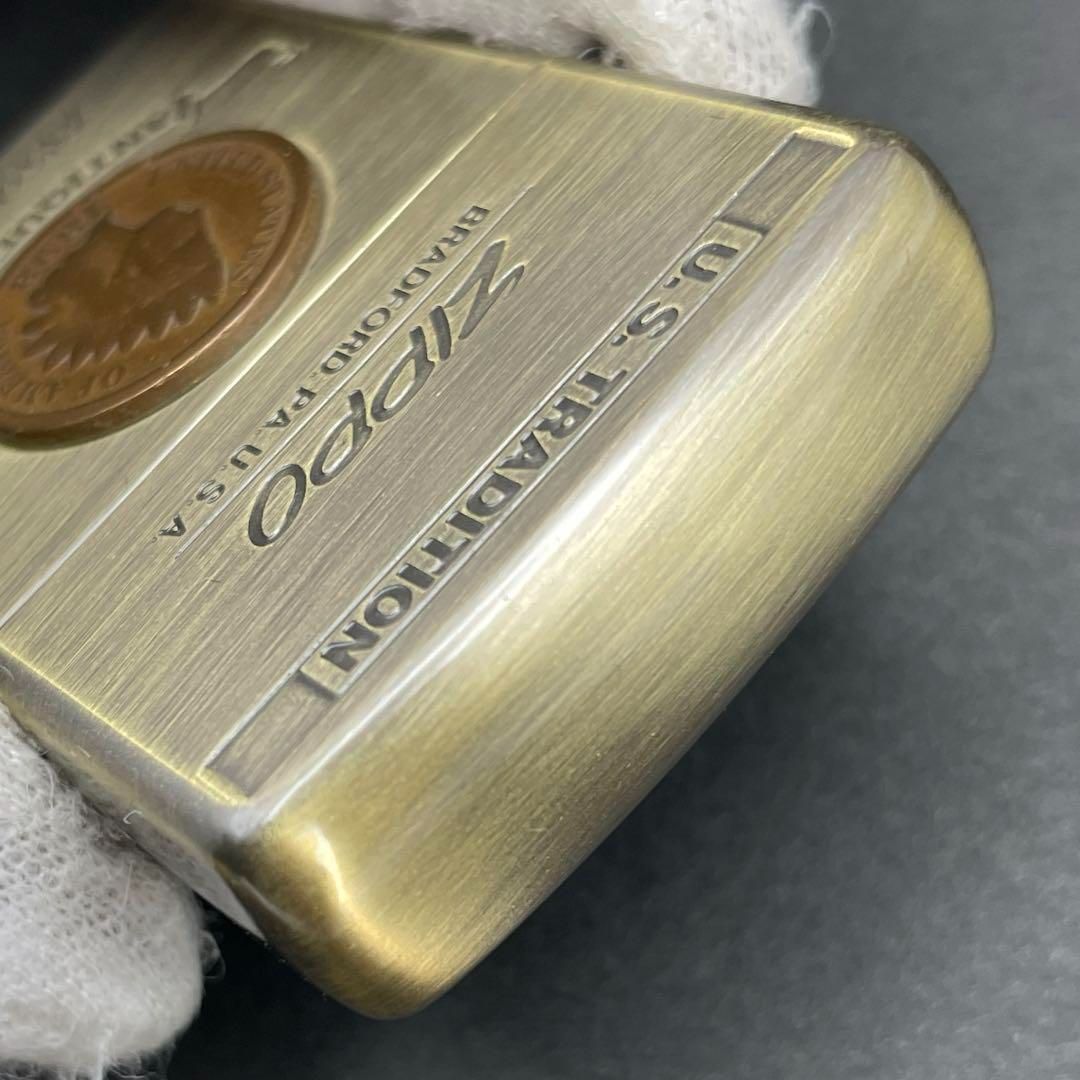 インドアンティーク印象Ｉ ZIPPO オールドコイン1859～1909 アメリカインディアンヘッド
