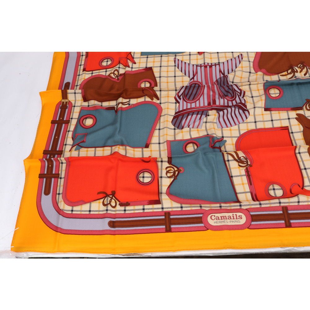 新品同様 エルメス タグ付 カレ ジェアン 140 Camails カマイユ  