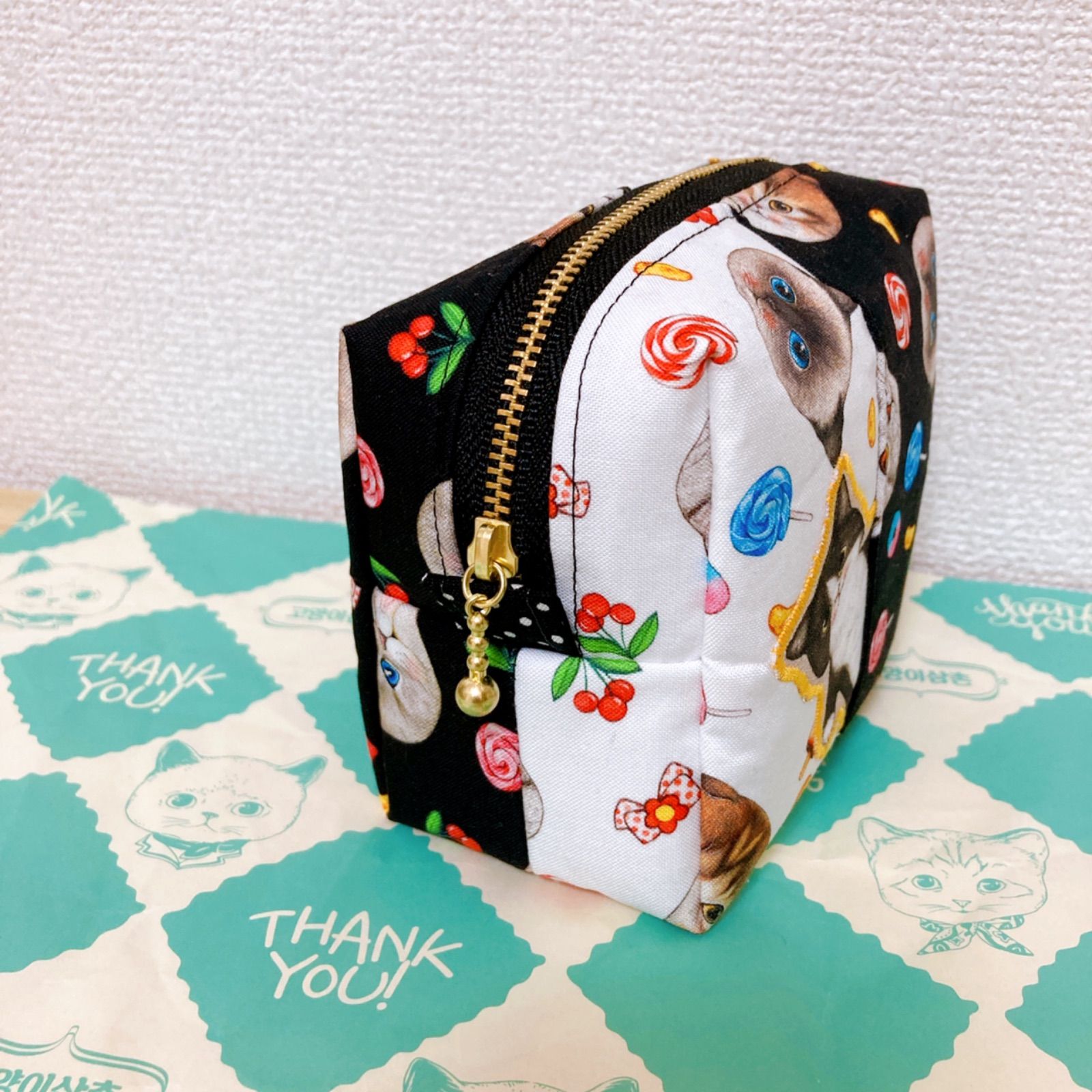 ポーチ コヤンイサムチョン コヤンイサムチョン☆がま口☆便利サイズポーチ☆ハンドメイド