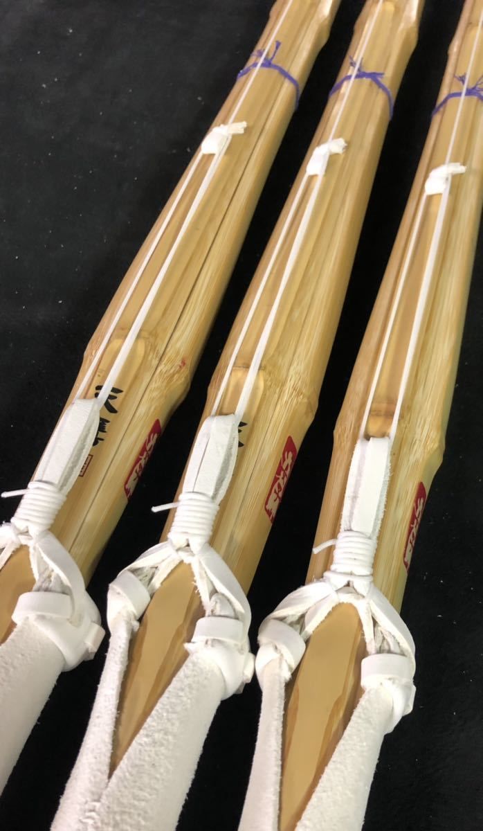 【珍】剣道　上段用　竹刀　真竹古刀型「天鷹」38女子　W完成品　3本セット SN34 新品 未使用品 剣道 竹刀 3本セット 38 女子 上段用 真竹
