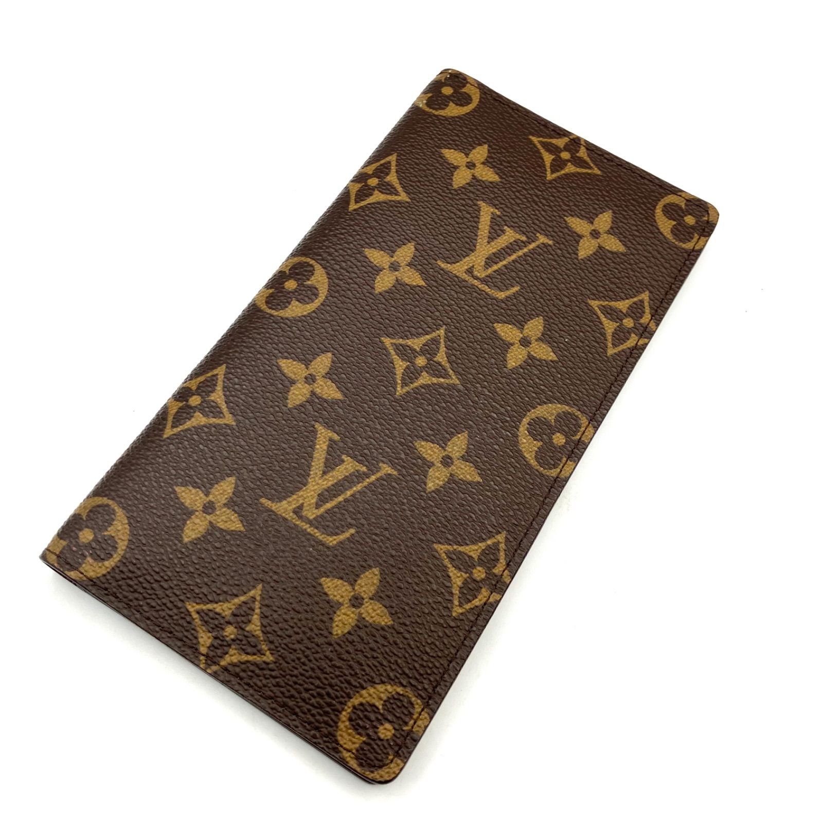 鑑定済み ルイヴィトン LOUIS VUITTON モノグラム ポルトバルール･カルトクレディ 札入れ カード入れ 二つ折り 長財布 M61823 イニシャル入