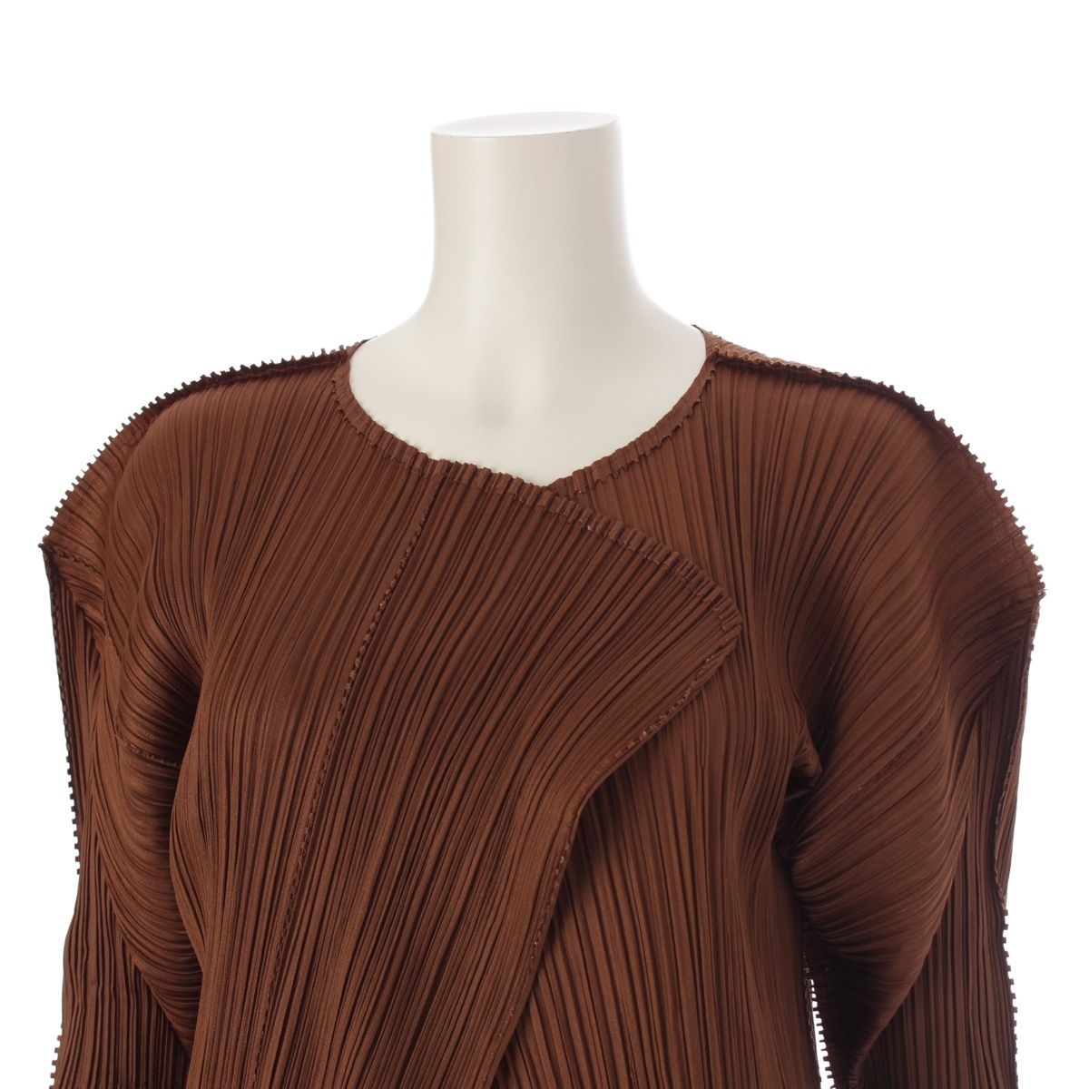 プリーツプリーズ　トップス　茶系 PLEATS PLEASE ISSEY MIYAKE（ブラウン/茶色系）のフリマ