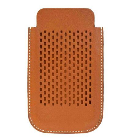 【中古】 超美品 エルメス HERMES スマホケース iPhone4 ブラウン レザー O刻印 07BA198