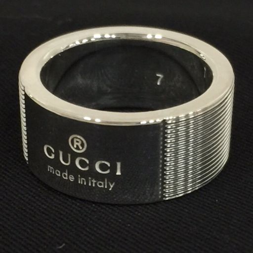 【今日中に発送できます‼️】正規品 GUCCI シルバーリング 7号 グッチ 指輪 メンズ 正規品 シルバー GUCCI リング 指輪 GG＆