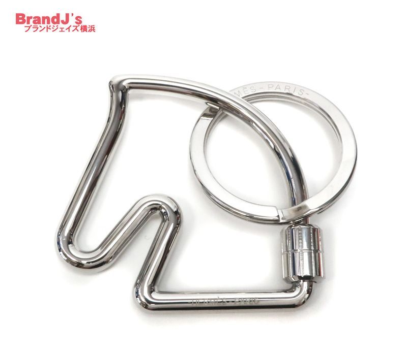 エルメス キーホルダー シュヴァル シュバル 馬 キーリング メタル HERMES 34022