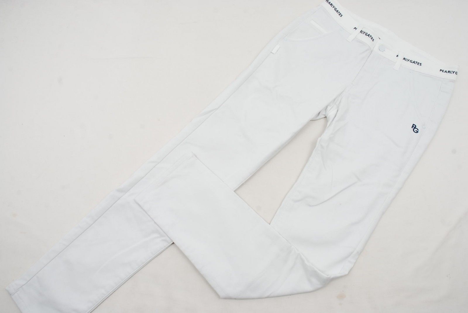中古 レディース パーリーゲイツ PEARLY GATES パンツ 2(L) 白 ホワイト ストレッチ 裏地付き