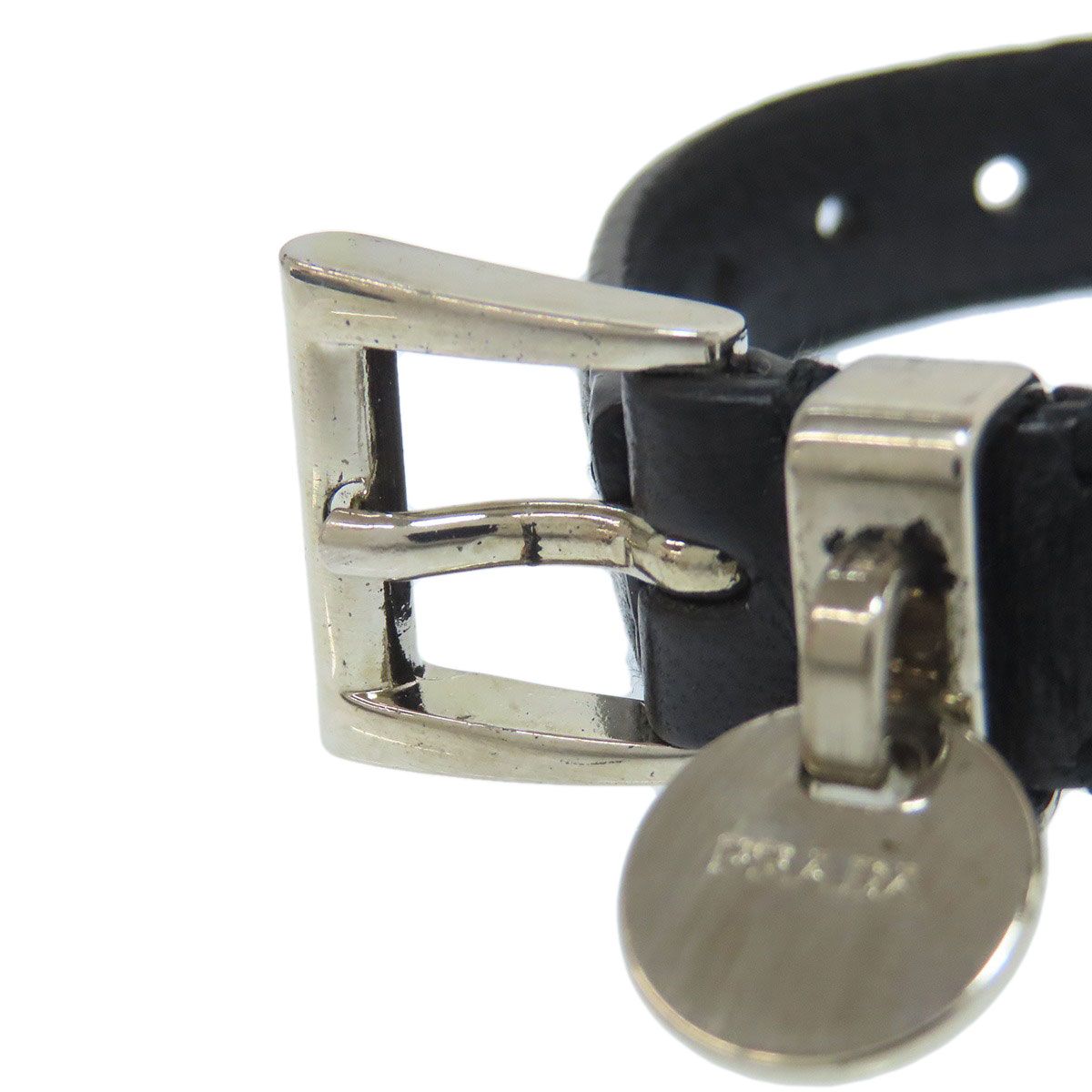PRADA プラダ ロゴベルト ブレスレット レザー レディース