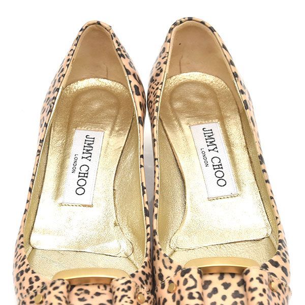 限定販売】 JIMMY CHOO ジミーチュウ 豹柄ハラコ パンプス