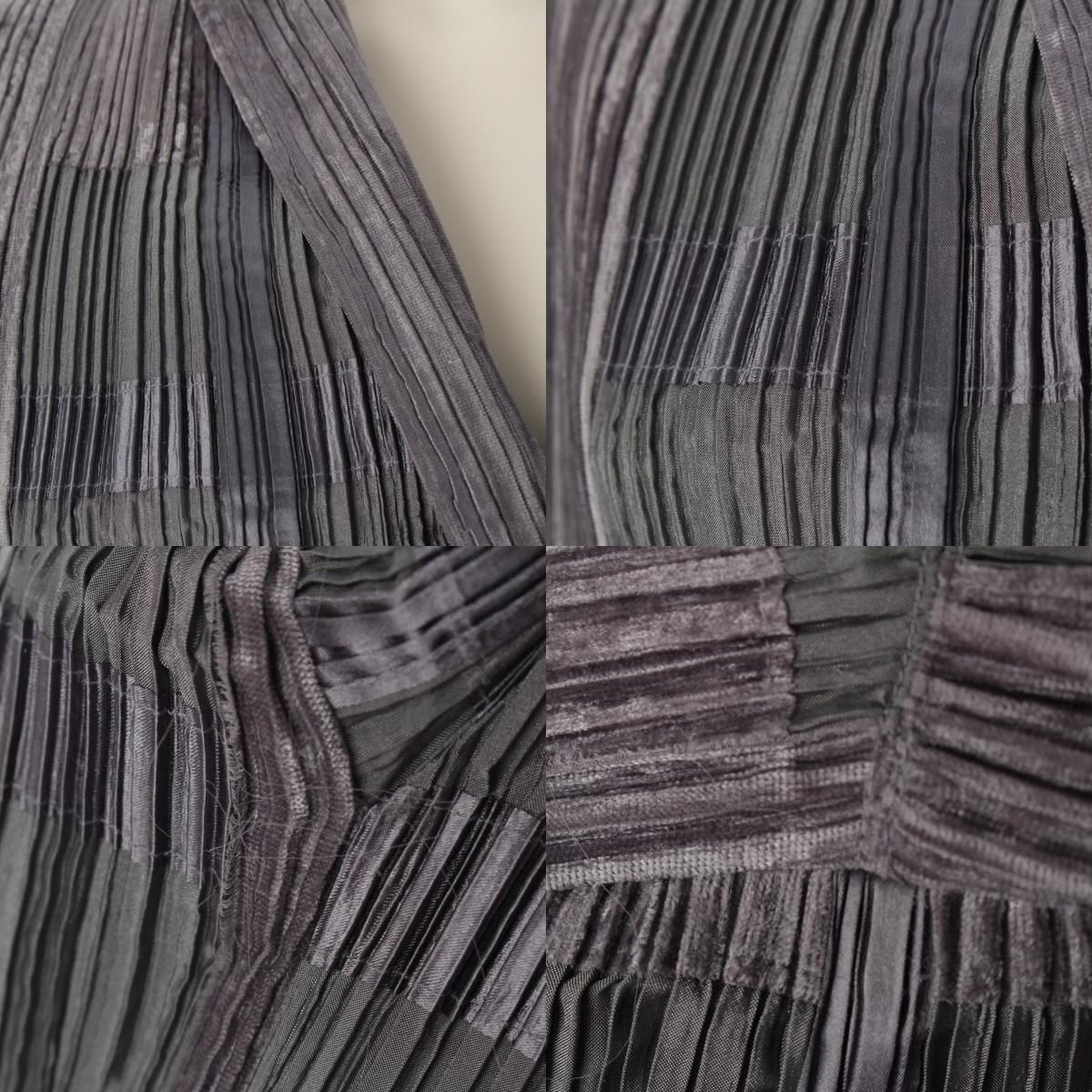 ISSEY MIYAKE テーラードジャケット IM14-FD025 Issey Miyake Polyester Pleated Tailored Jacket Checkered
