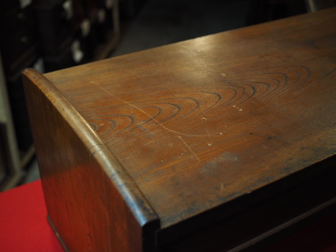 91年前の欅天板書斎机 昭和9年 古録展 品番F44591 MARWIL-DEMENAGEMENTS_CH