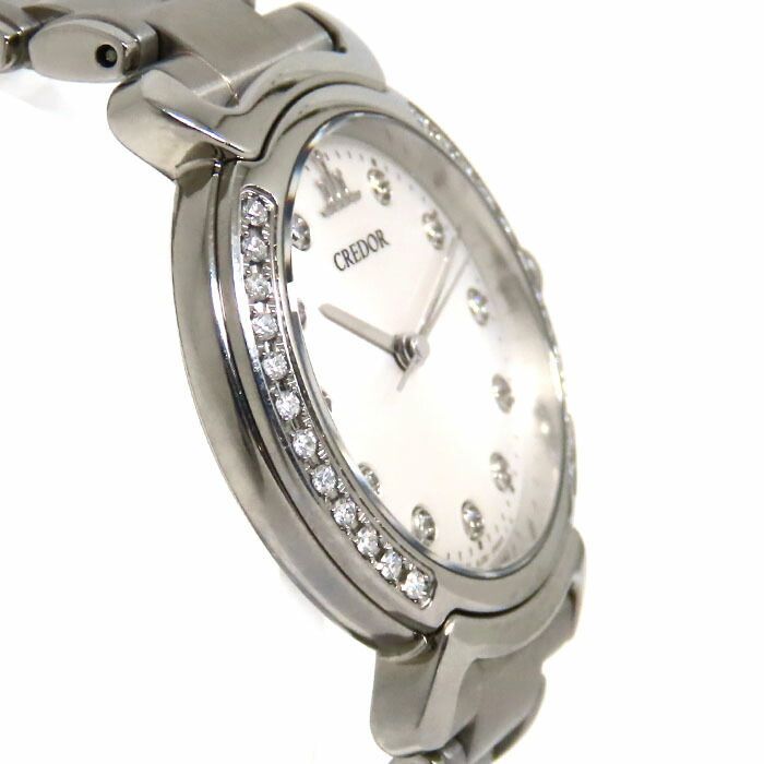 セイコー クオーツ クレドール 4J81-0AS0 SS ホワイトシェル文字盤 CREDOR SEIKO クレドール セイコー リネアルクス 腕時計