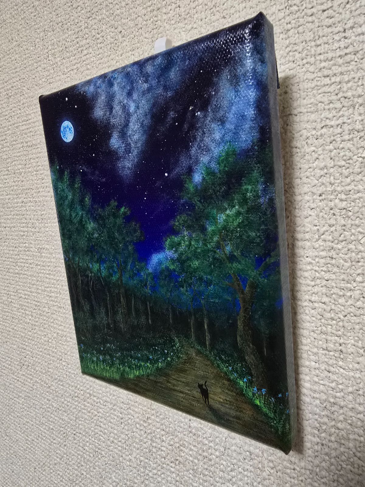 蒼い月夜の小路 絵画