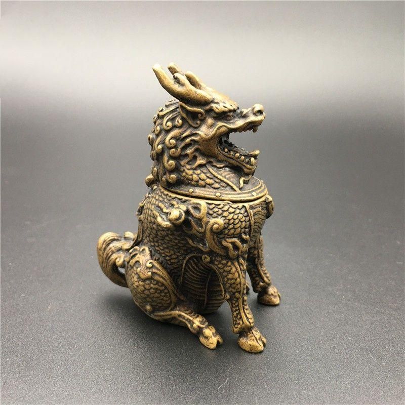 麒麟香炉 銅器 銅製品 鎮宅辟邪 開運風水 招財 置物 工芸品