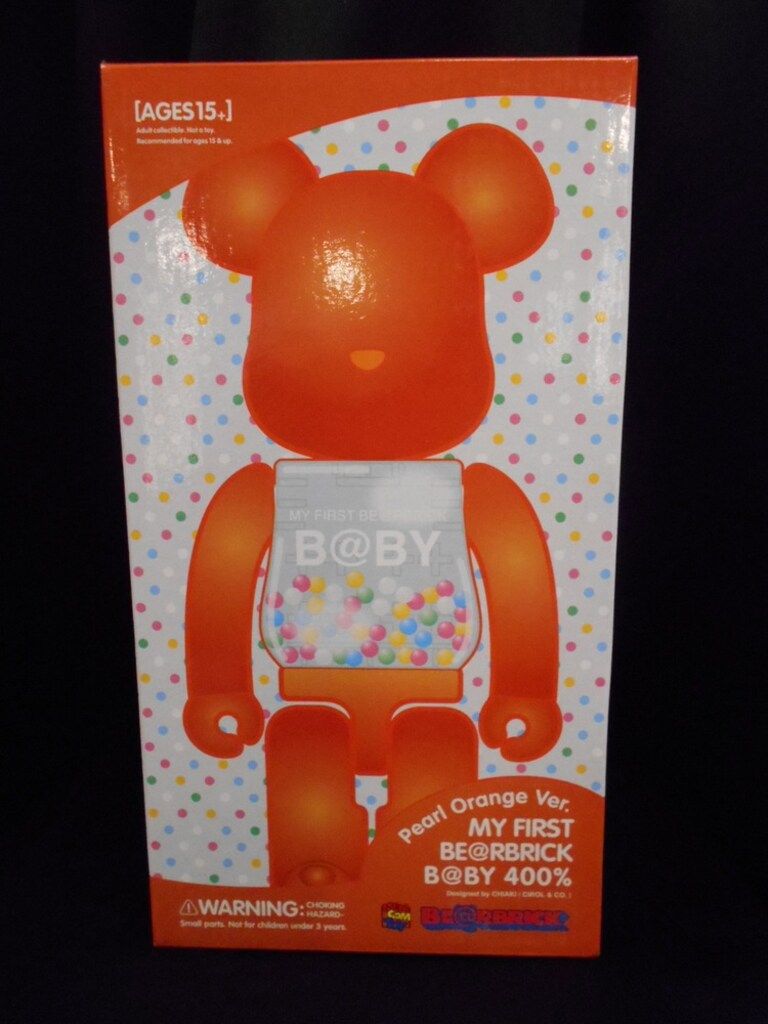 MEDICOMTOY BE@RBRICK MY FIRST BE@RBRICK B@BY Pearl Orange Ver. 400