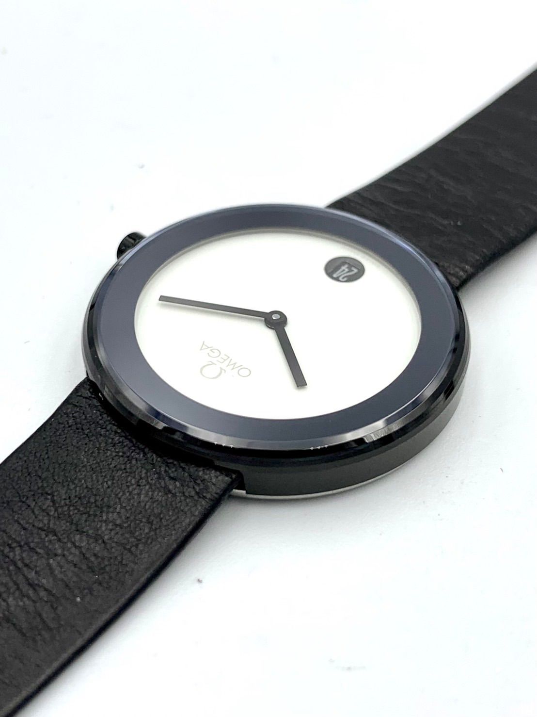 レザーベルト【レア】 OMEGA アートコレクション 数量限定 32mm ブラック 腕時計