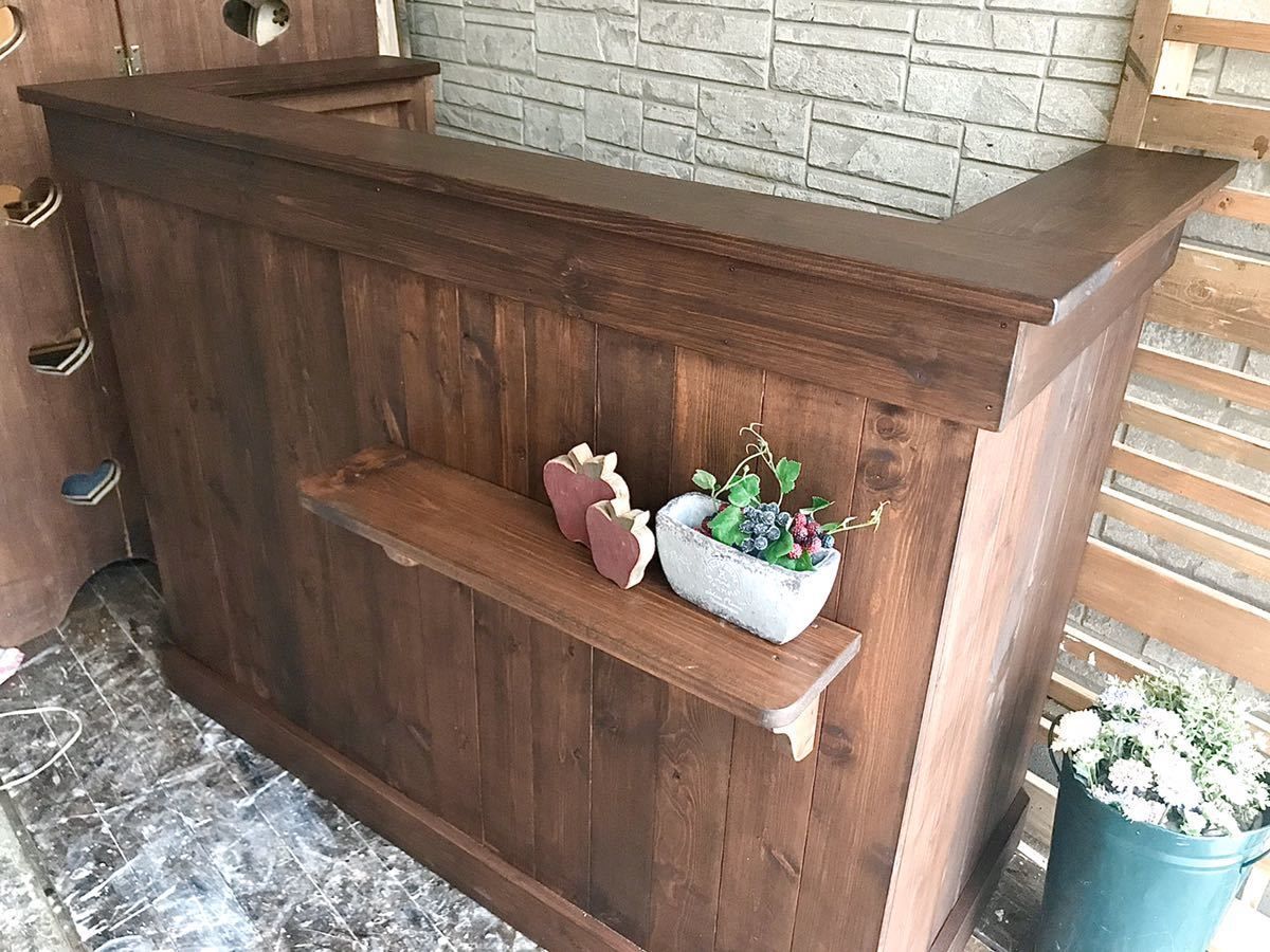 木製 レジ台 レジカウンター ショップカウンター 美容室 サロン受付 WWW_KANDAIZUMI_COM