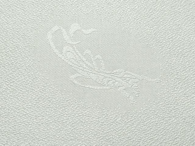 四角模様　抽象模様　モノトーン　銀糸　袋帯　着物　123a p 平和屋着物○世界的友禅作家 千地泰弘 太鼓柄袋帯 切嵌 抽象文様