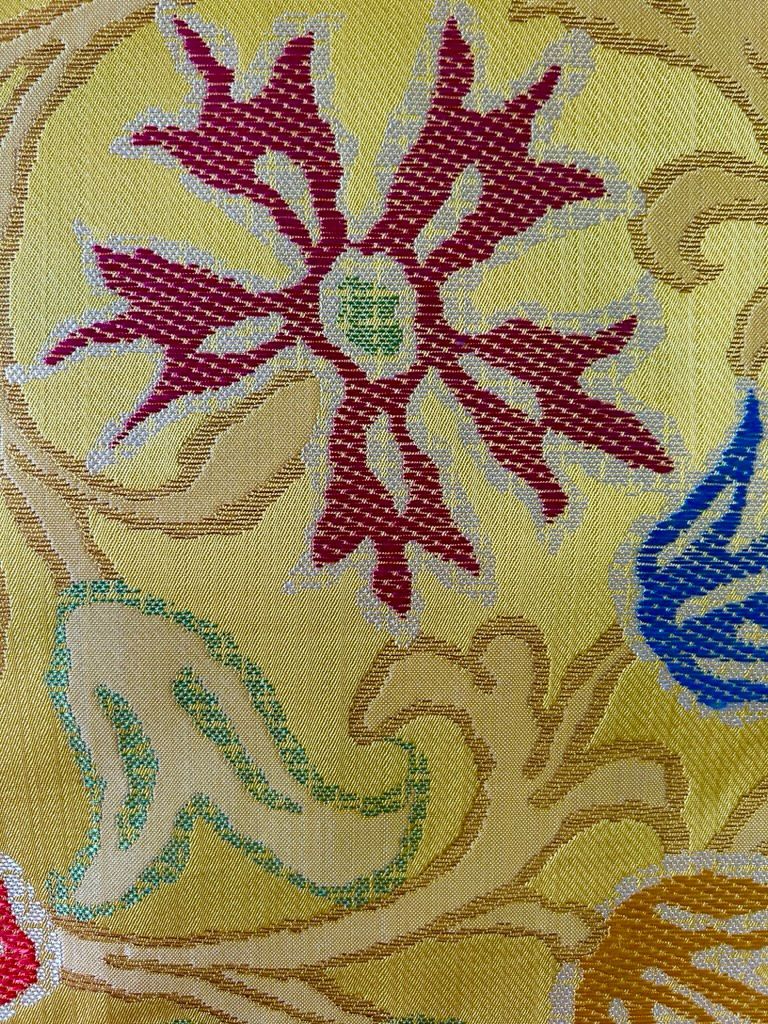 平和屋着物○九寸開き名古屋帯 舞桜 金銀糸 正絹 逸品 DAAY1193ps