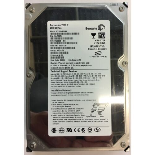 9W2854-301 - Seagate 200GB 7200 RPM SATA 3.5インチ HDD
