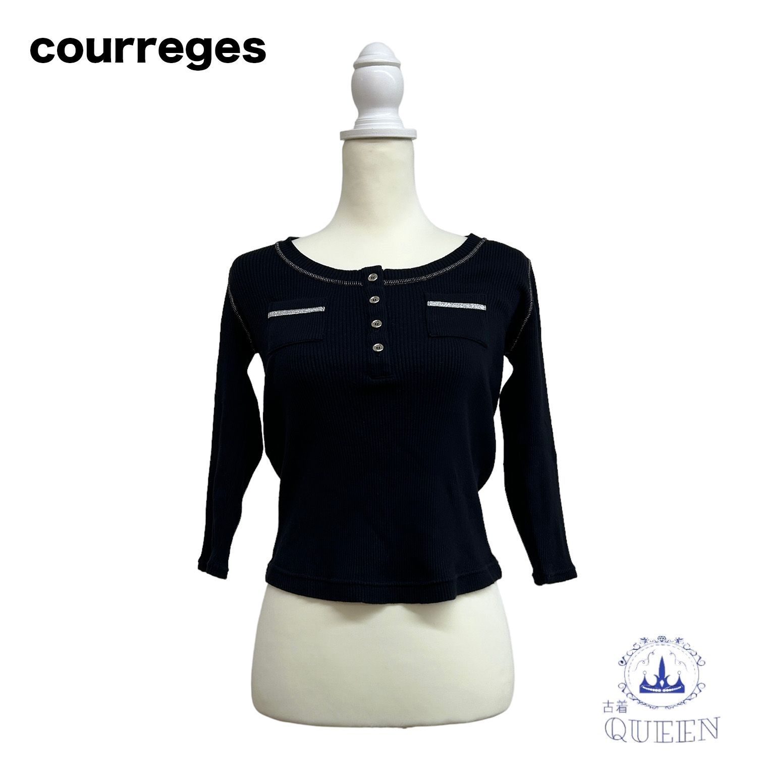 ☆美品 Courreges クレージュ トップス ニット セーター 七分袖 