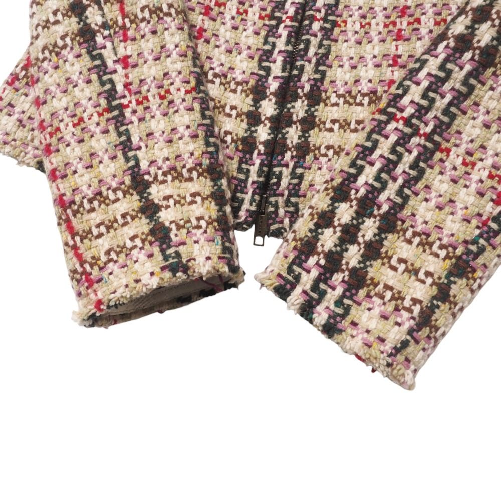 BURBERRY バーバリー ジャケット サイズUK6 ツイード ノーカラー