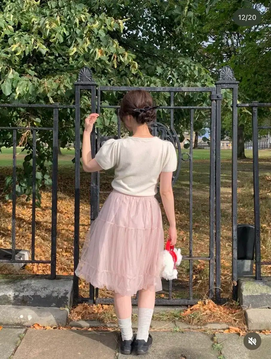 scotti スコッティ ふわふわ スカート ミディ サーモンピンク M