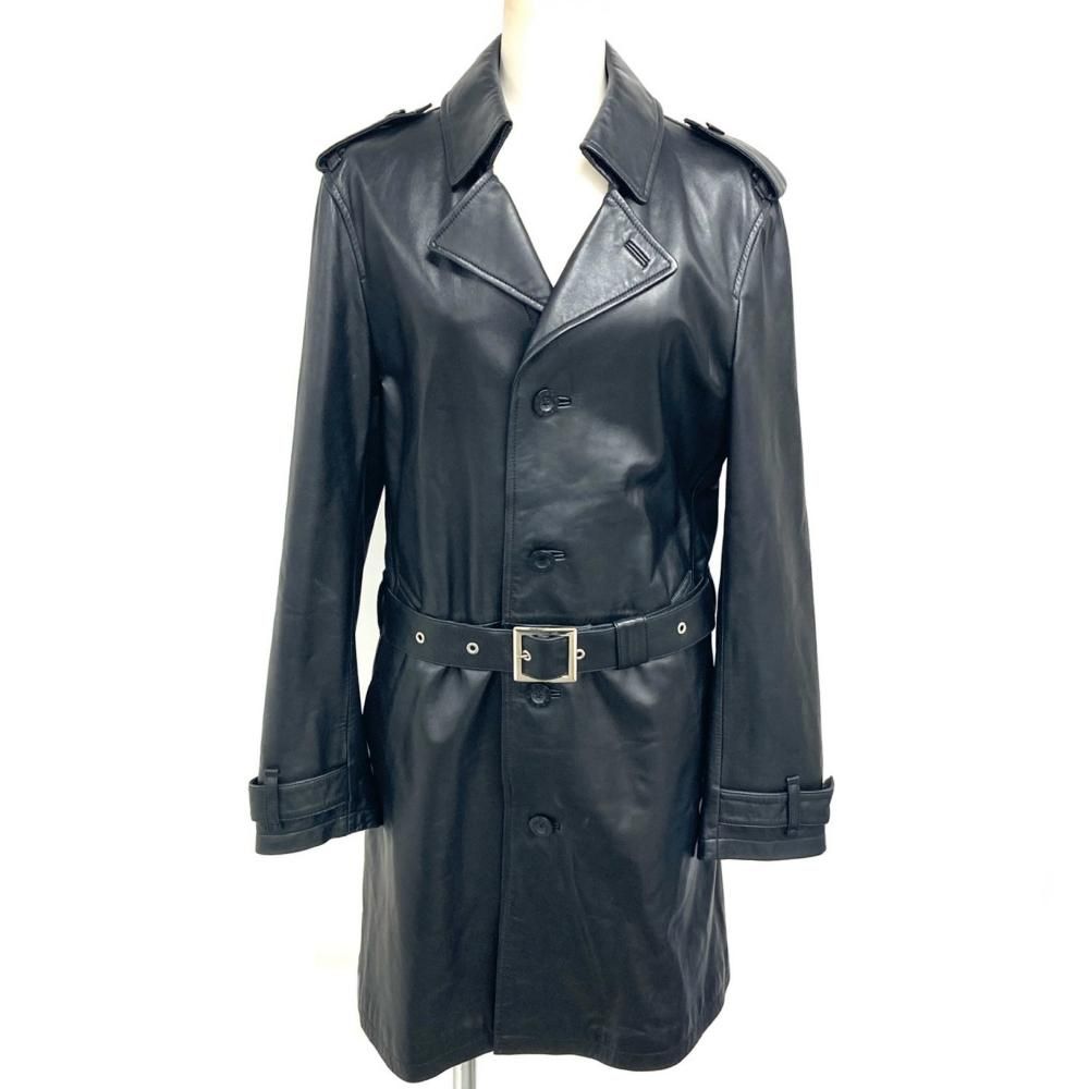 バーバリーブラックレーベル BURBERRY BLACK LABEL レザー トレンチ
