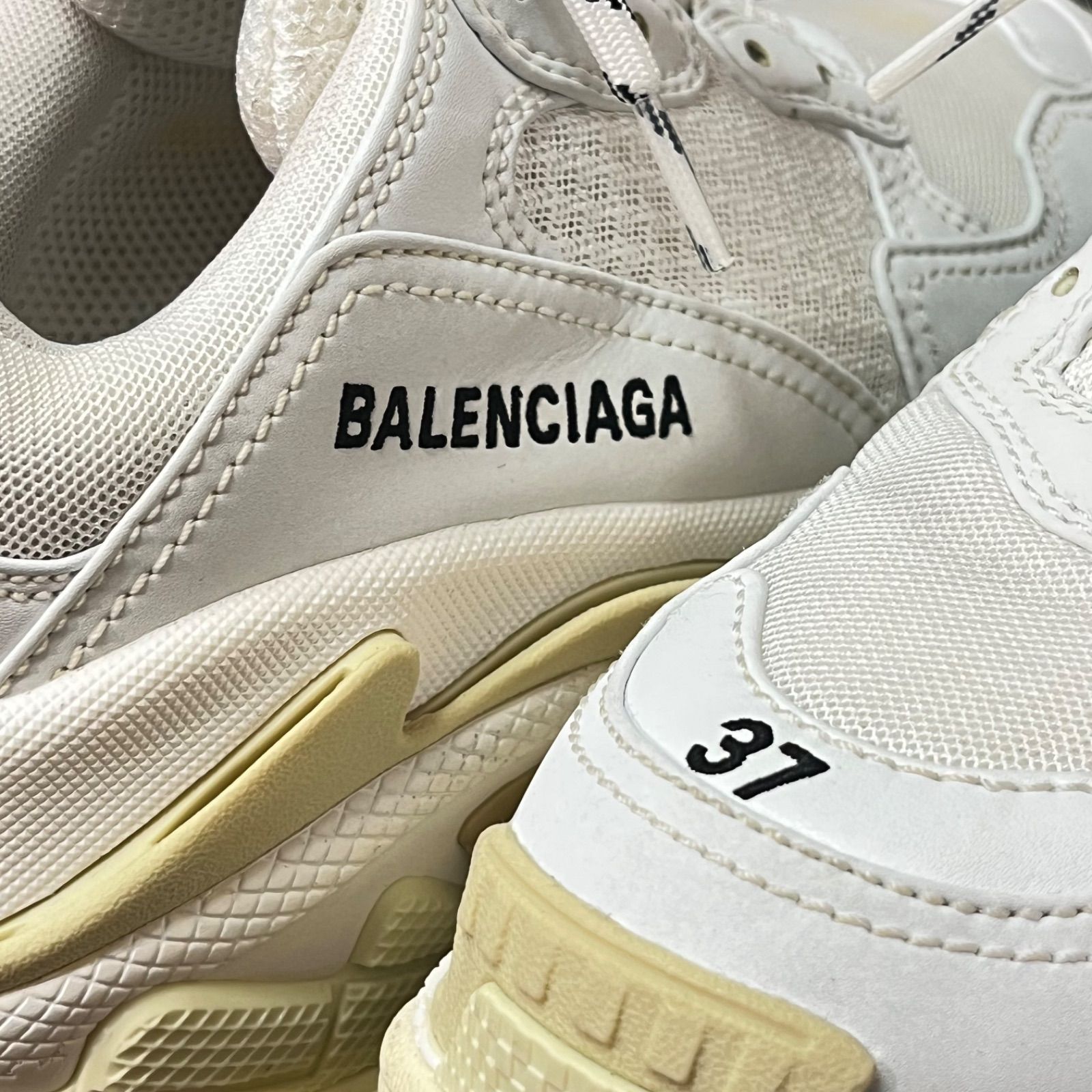 BALENCIAGA バレンシアガ トリプルS TRIPLE S スニーカー プラットフォーム 37 ホワイト