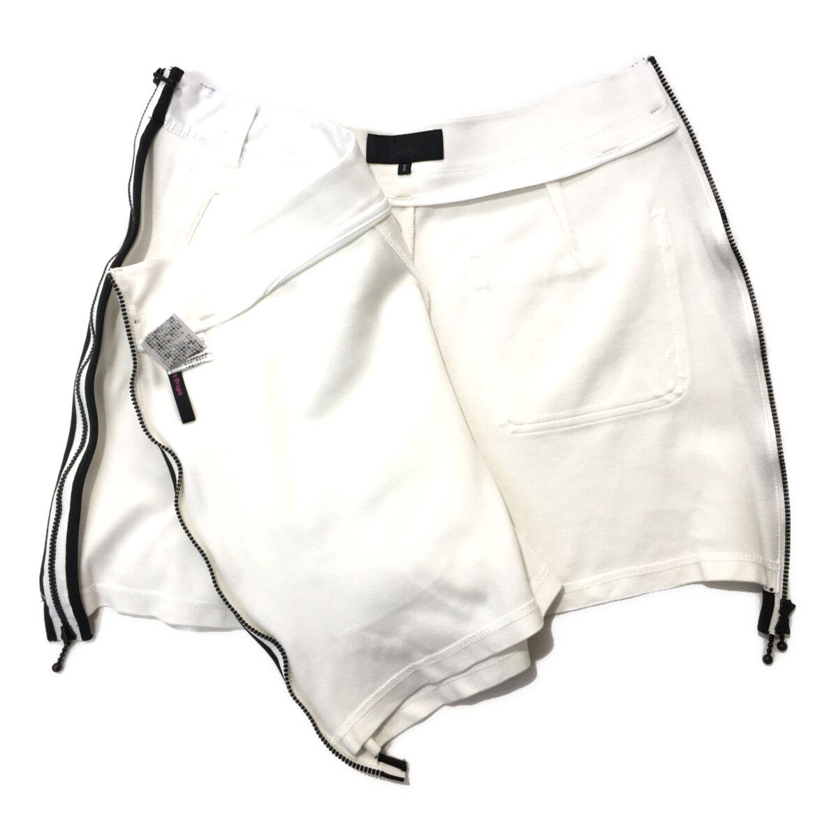 Dance With Dragon - coco 中古 ダンスウィズドラゴン DANCE WITH DRAGON レディース ショートパンツ 2(M) 黒×白 スカート風 千鳥格子プリント 中古 レディース ダンスウィズドラゴン DANCE WITH DRAGON