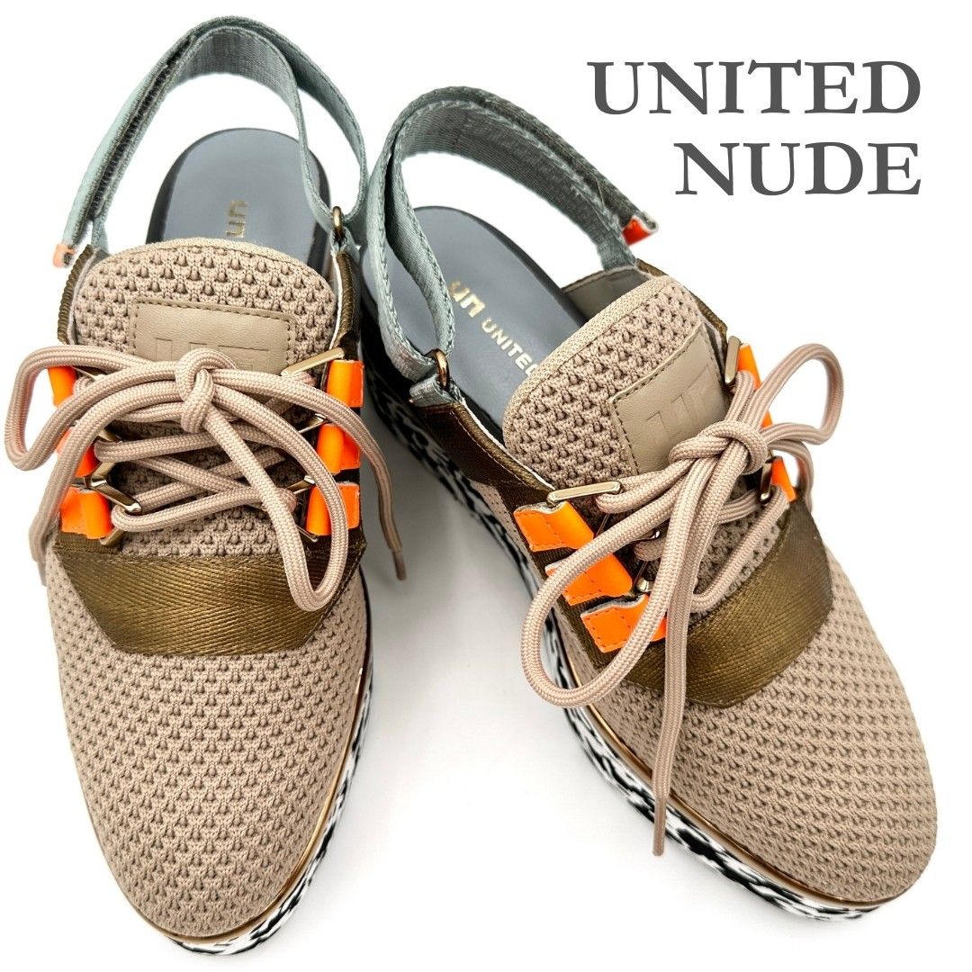 期間限定値下げ　unitednude /スニーカー　厚底　23.5センチ UNITED NUDE - UNITED NUDE Space Kick 厚底 スニーカー 黒 23cm