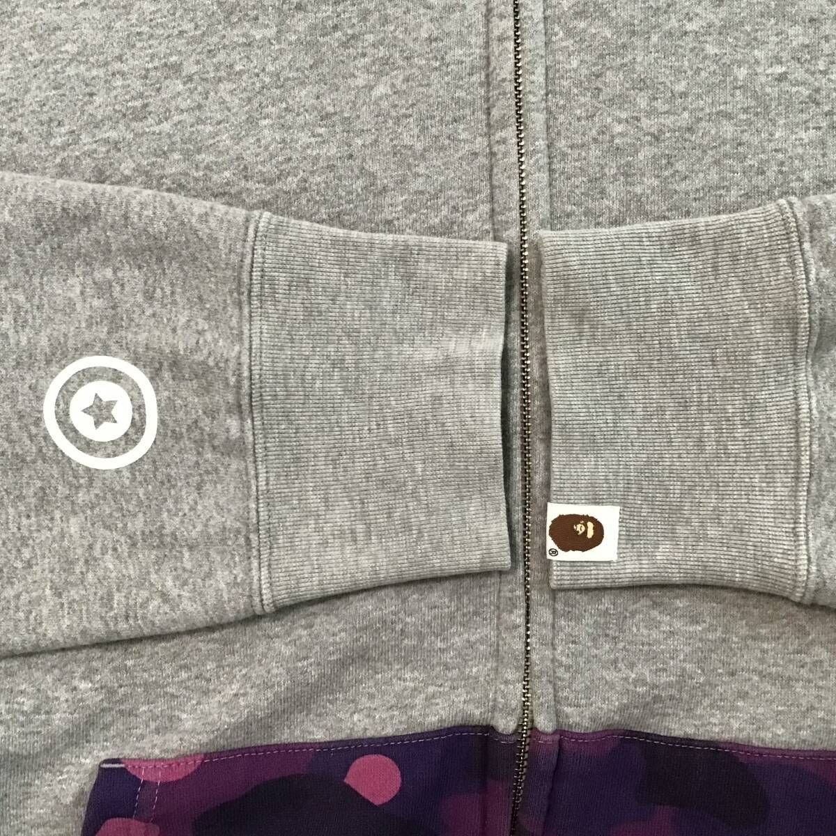 ☆XL☆ Purple camo × グレー シャーク パーカー shark full zip