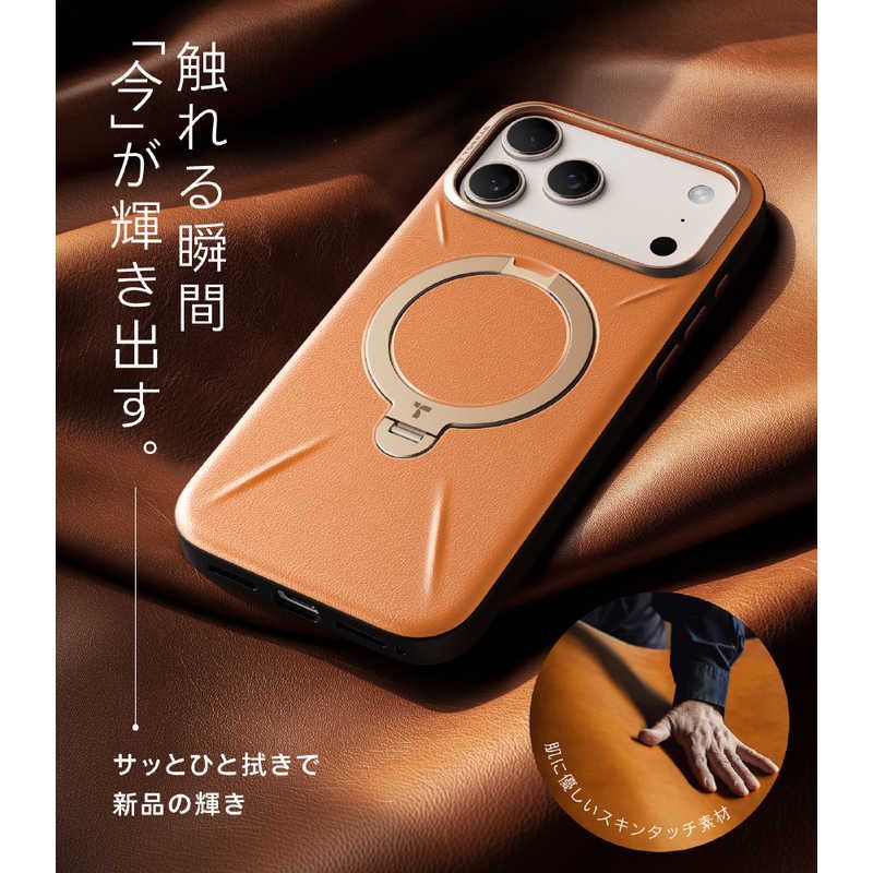 【 新品 未開封 】 TORRASトラス　Torras - Ostand Q3 レザートーン Case for iPhone 17 Pro Max オレンジ　X00FX3082 未使用 送料無料