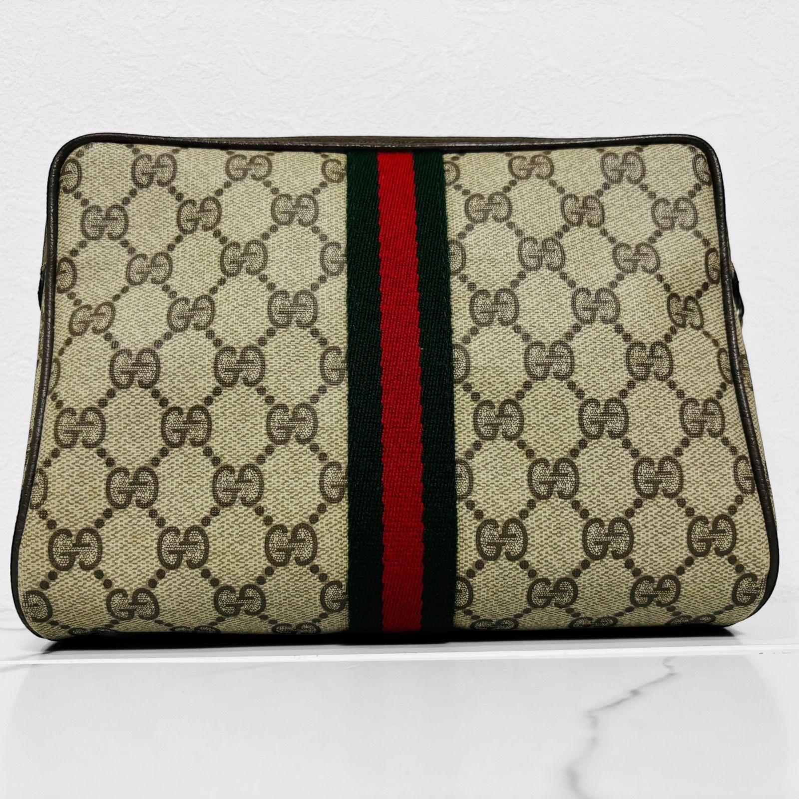 希少　GUCCI オールドグッチ　クラッチバッグ　PVCレザー　シェリーライン オールドグッチ シェリーライン セカンドバッグ クラッチバッグ
