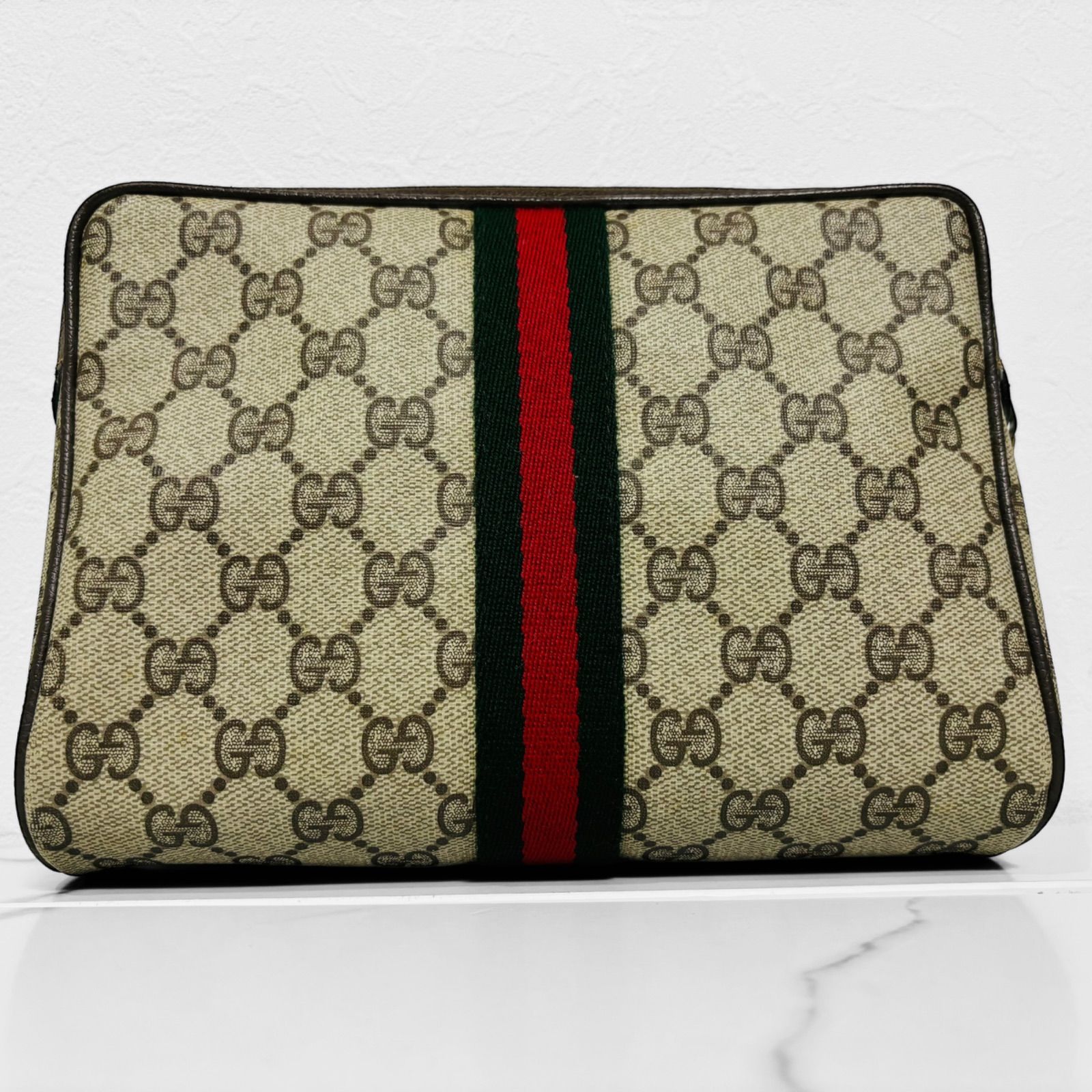 希少 GUCCI グッチ オールドグッチ セカンドバッグ クラッチバッグ シェリーライン GG柄 スプリーム PVC レザー - メルカリ