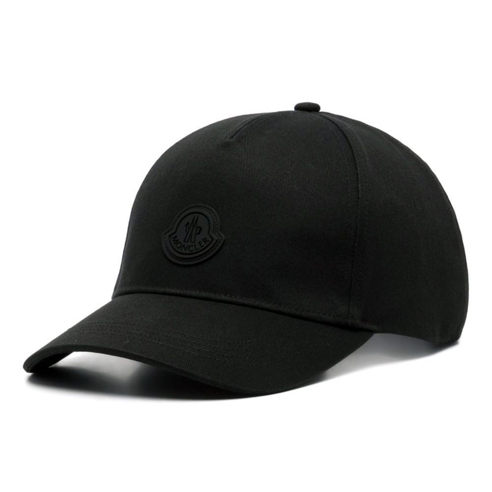 79 MONCLER モンクレール 3B00023 0U082 ブラック ベースボールキャップ ロゴワッペン 男女兼用