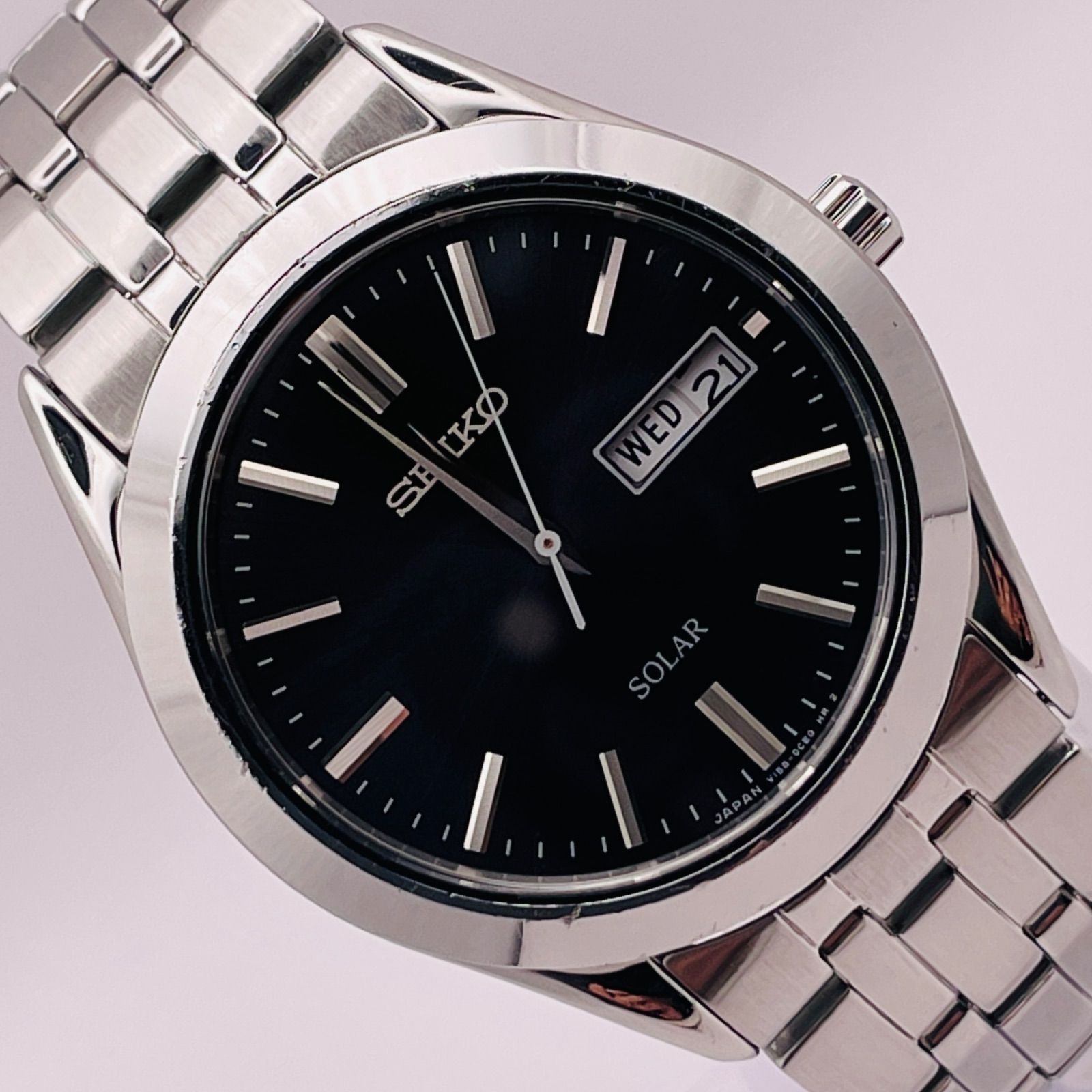 稼動品 腕時計 SEIKO セイコー ソーラー V158-0AZ0 T495）良品 正常 