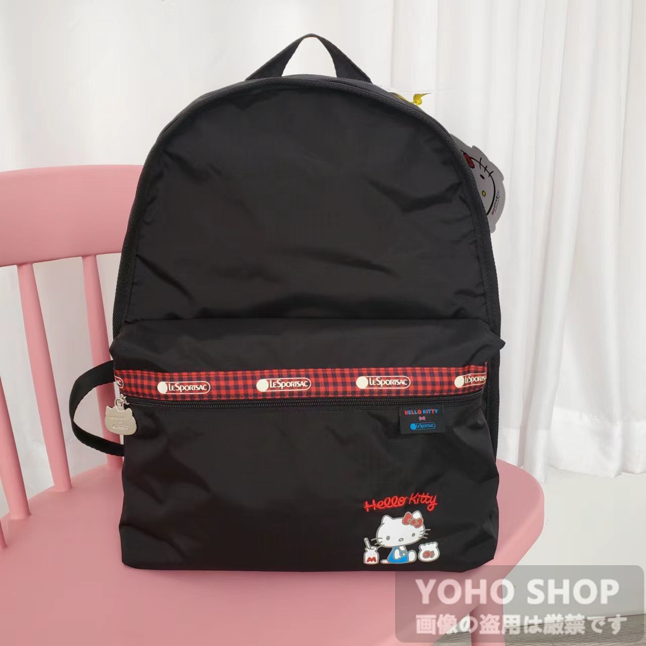 新品未使用 レスポートサック バックパック リュック ハローキティ ブラック Hello Kitty LeSportsac 7812