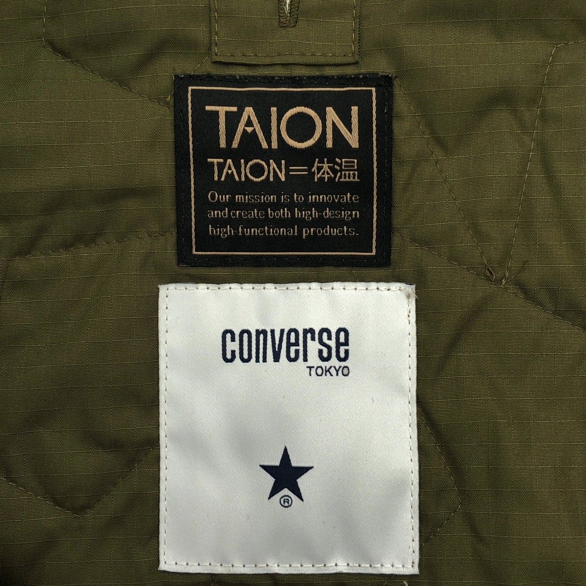 TAION×CONVERSE タイオン コンバース MILITARY STAR QUILTING JACKET