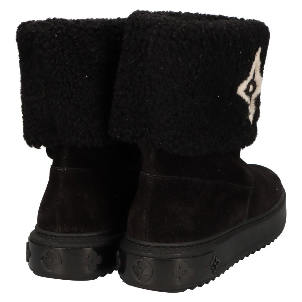 LOUIS VUITTON ブラック ムートンブーツ 38