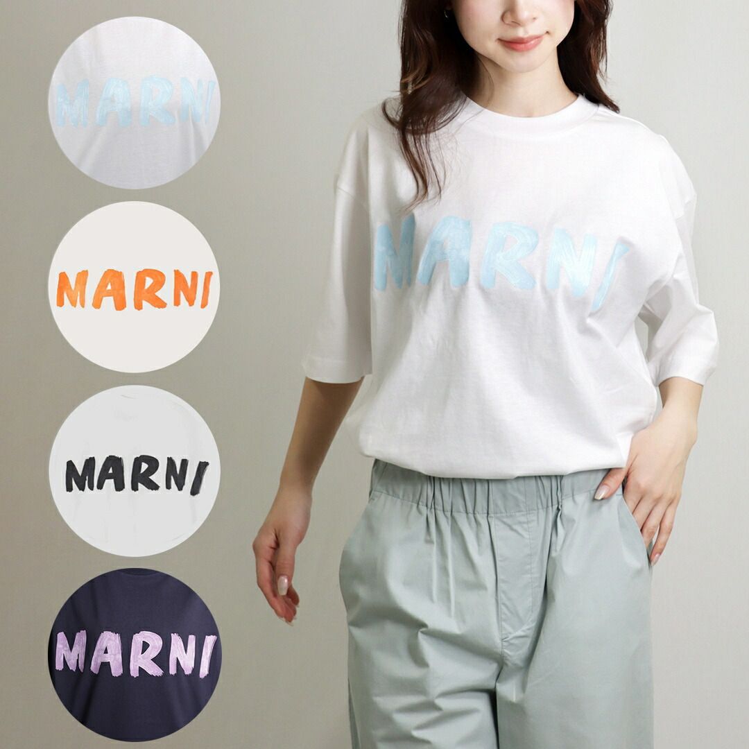 マルニ MARNI レディース ロゴTシャツ THJET49EPH USCS11 L4W01LILYWHITE