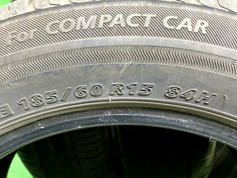 送料込み 185/60R15 ブリヂストン エコピア 中古夏2本 2020 中古サマー  